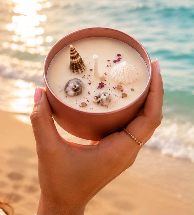 Costal beach scented candle